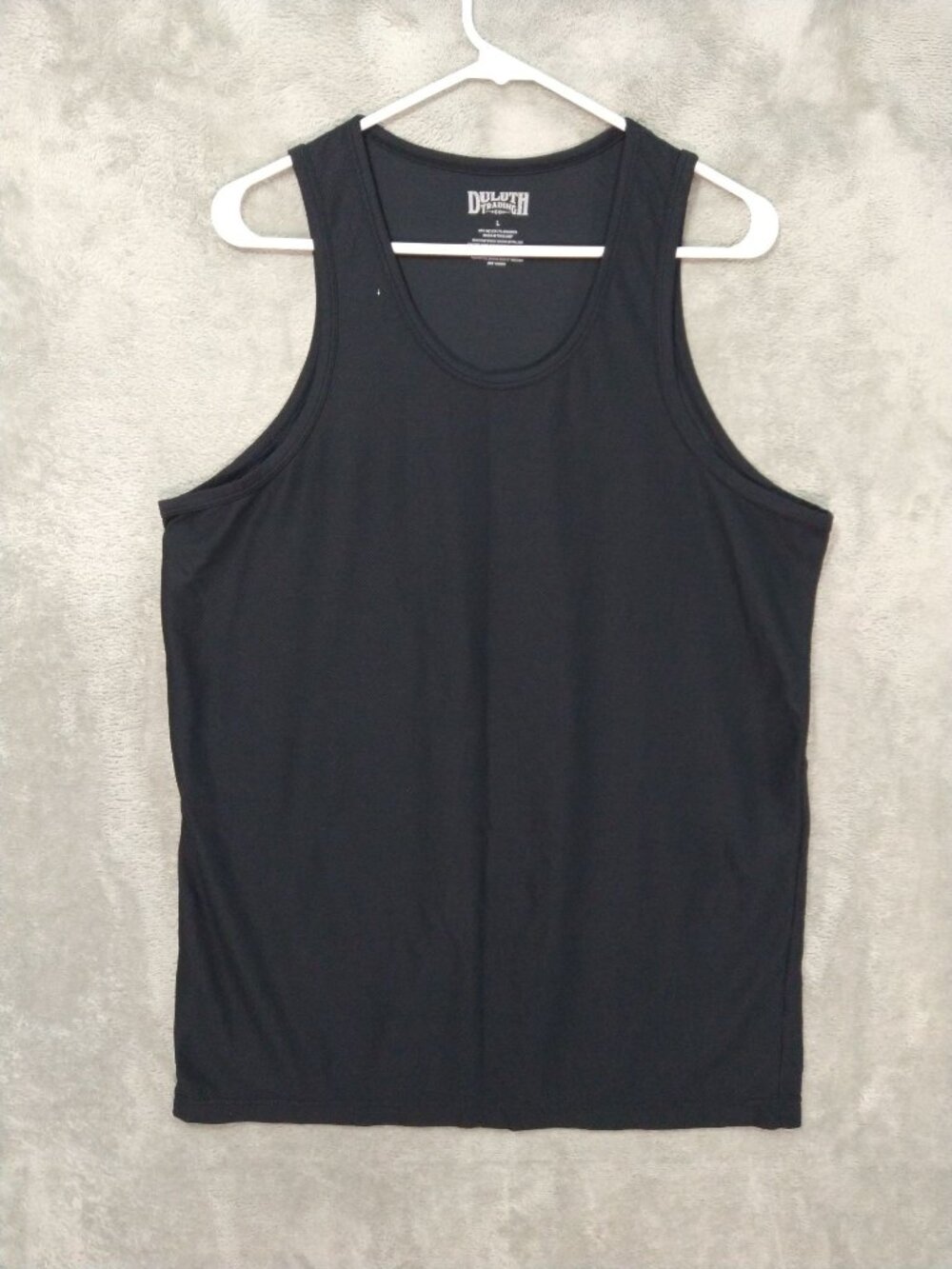 Duluth Trading Buck Naked Tank Mens Large Black Performance Base Layer